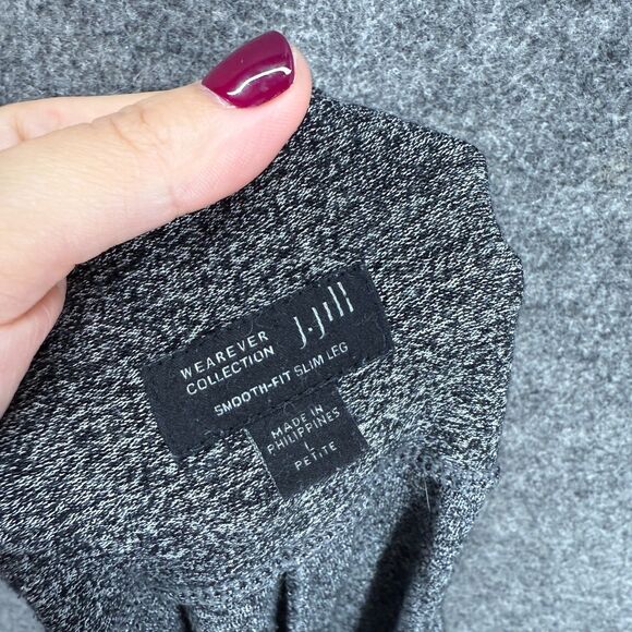 J. Jill Pants Women PL Petite Gray High Rise Flat Front Smooth Fit Slim Leg - Picture 6 of 8